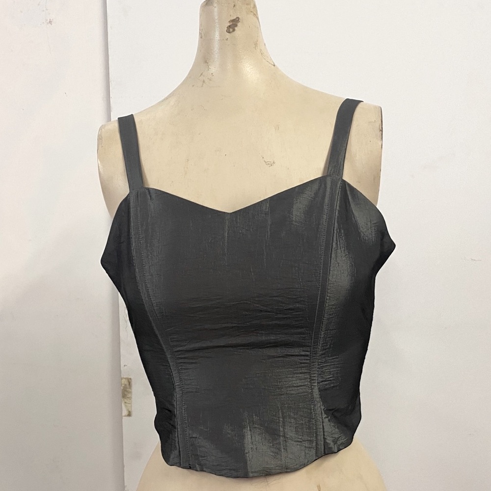Charcoal Corset-style Top